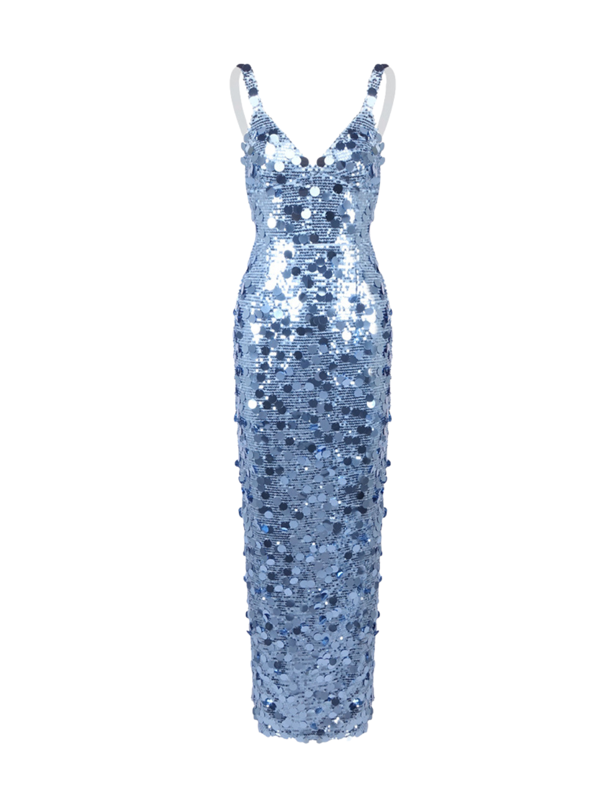 Driftfrost V Neck Sequin Maxi Dress