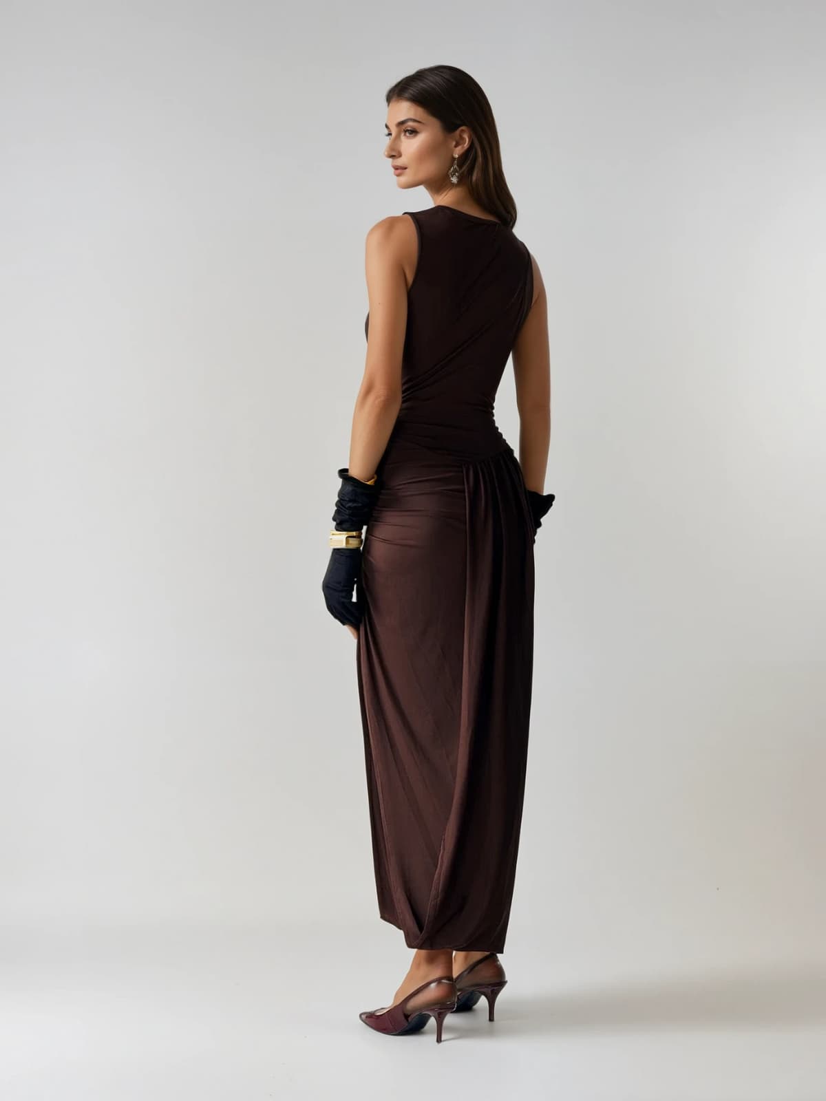 Eclipsea Sleeveless Split Midi Dress