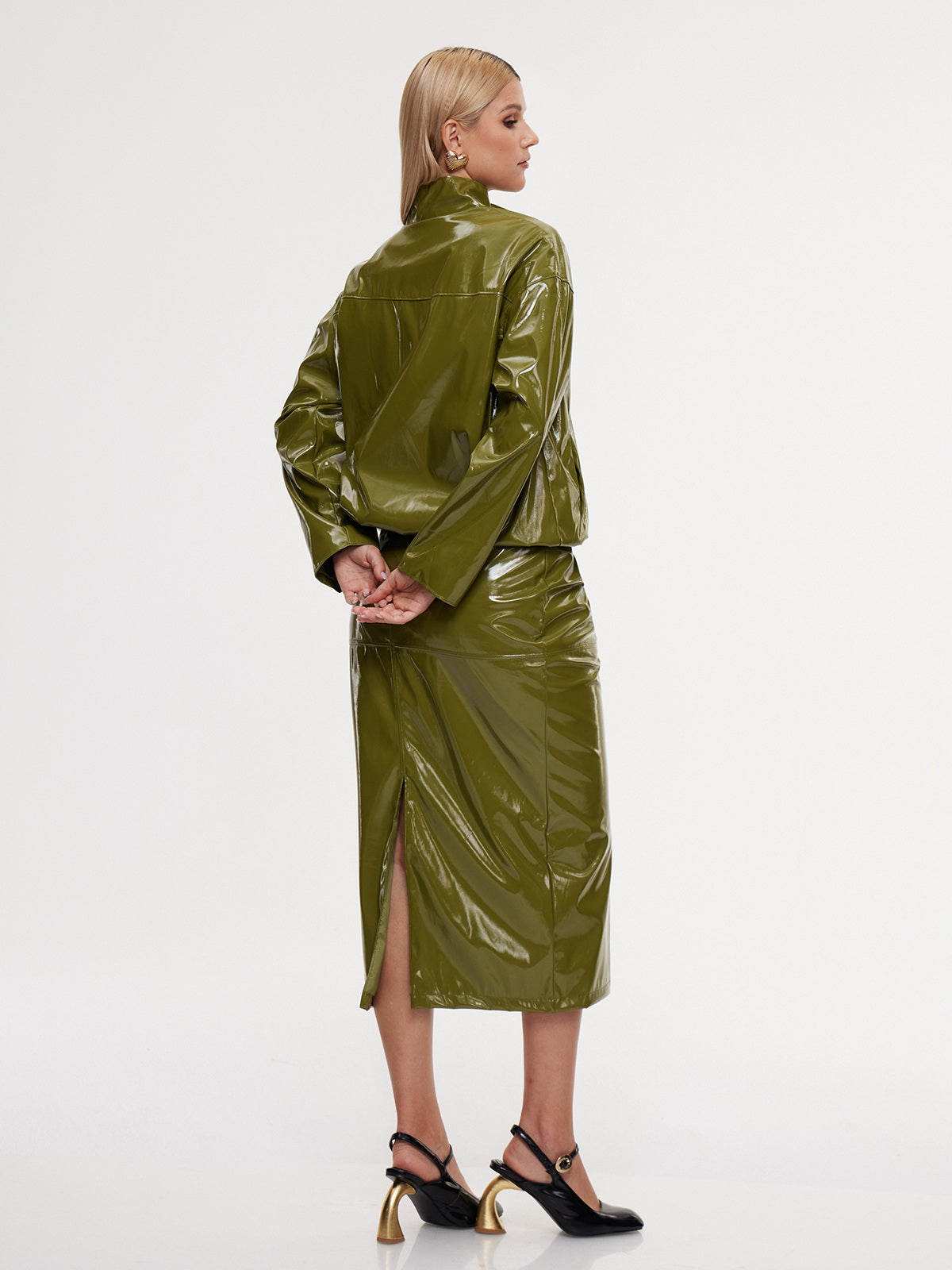 Eddya Leather Skirt Set