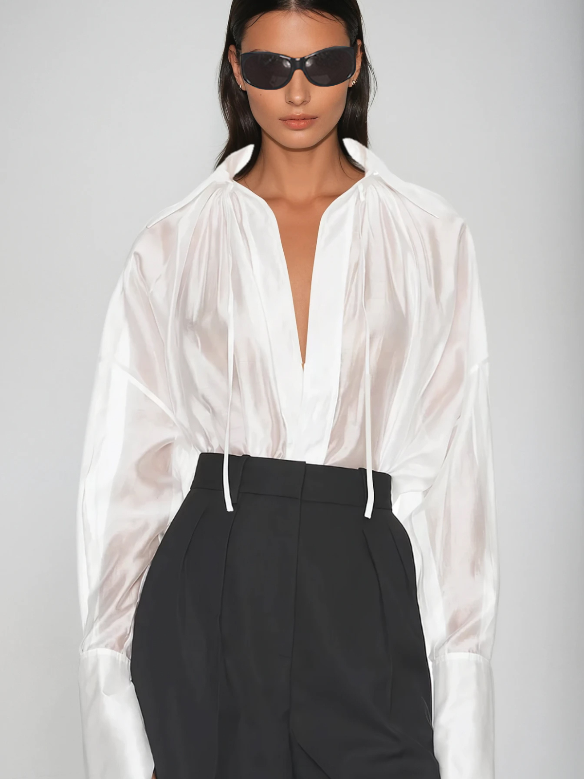 Efthymia Collar Lace Up Shirt
