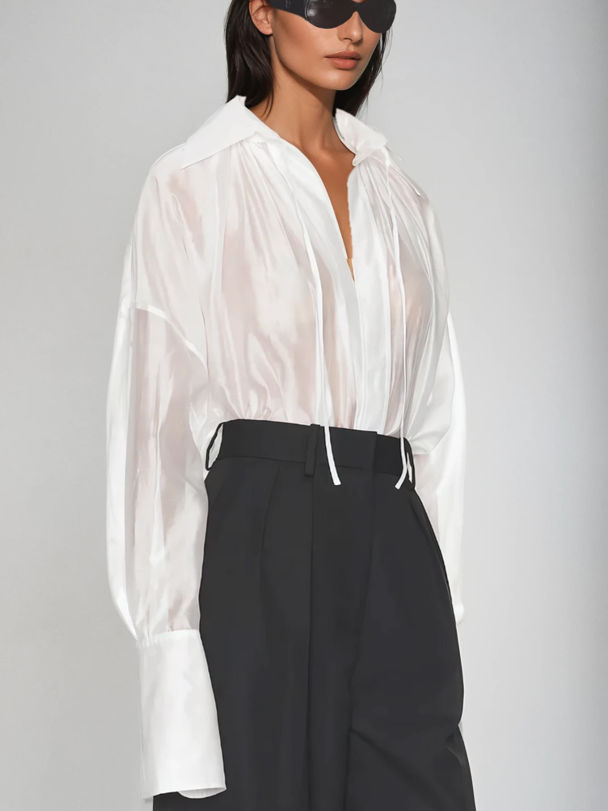 Efthymia Collar Lace Up Shirt