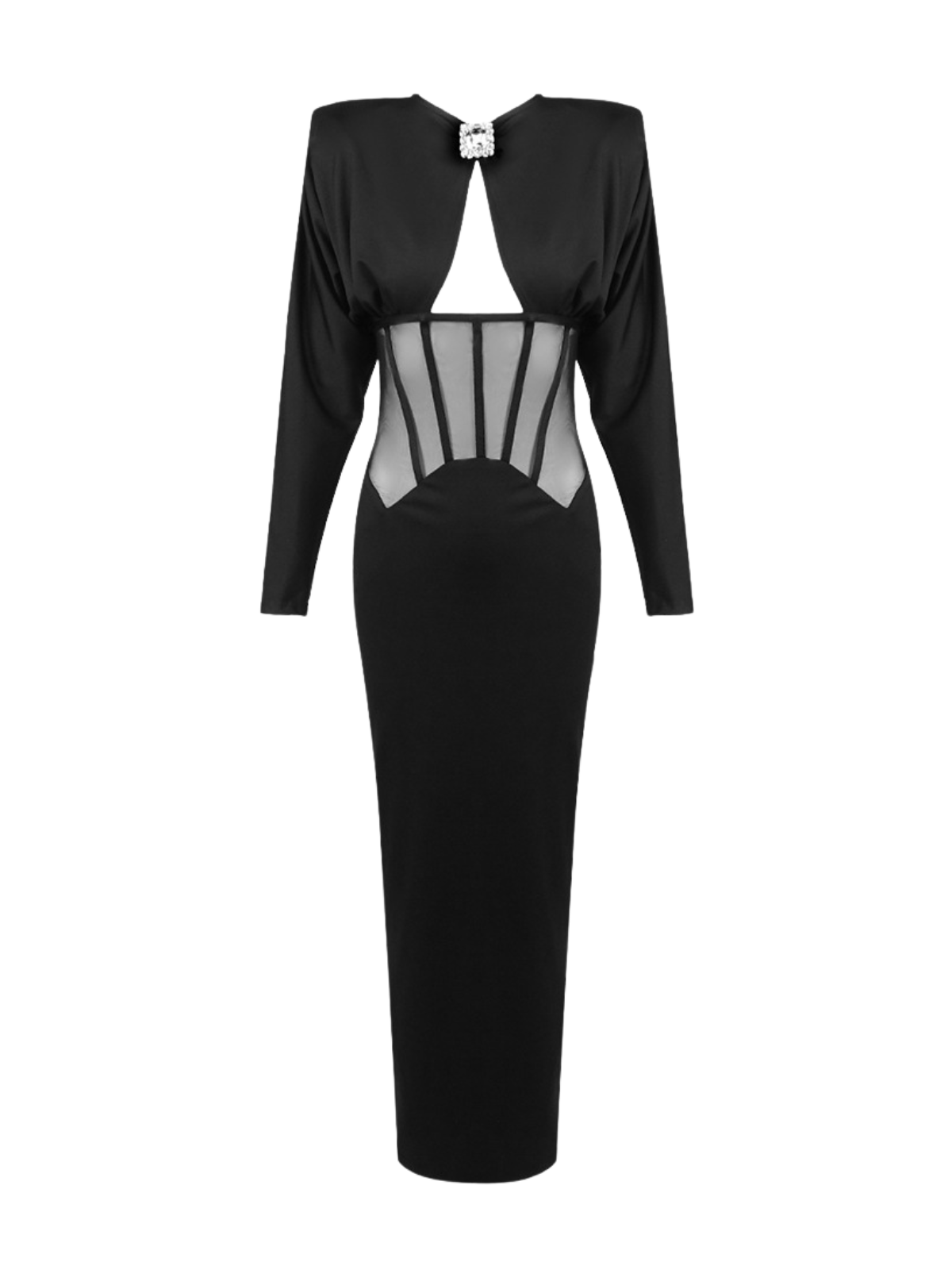 Eidola Cutout Split Maxi Dress
