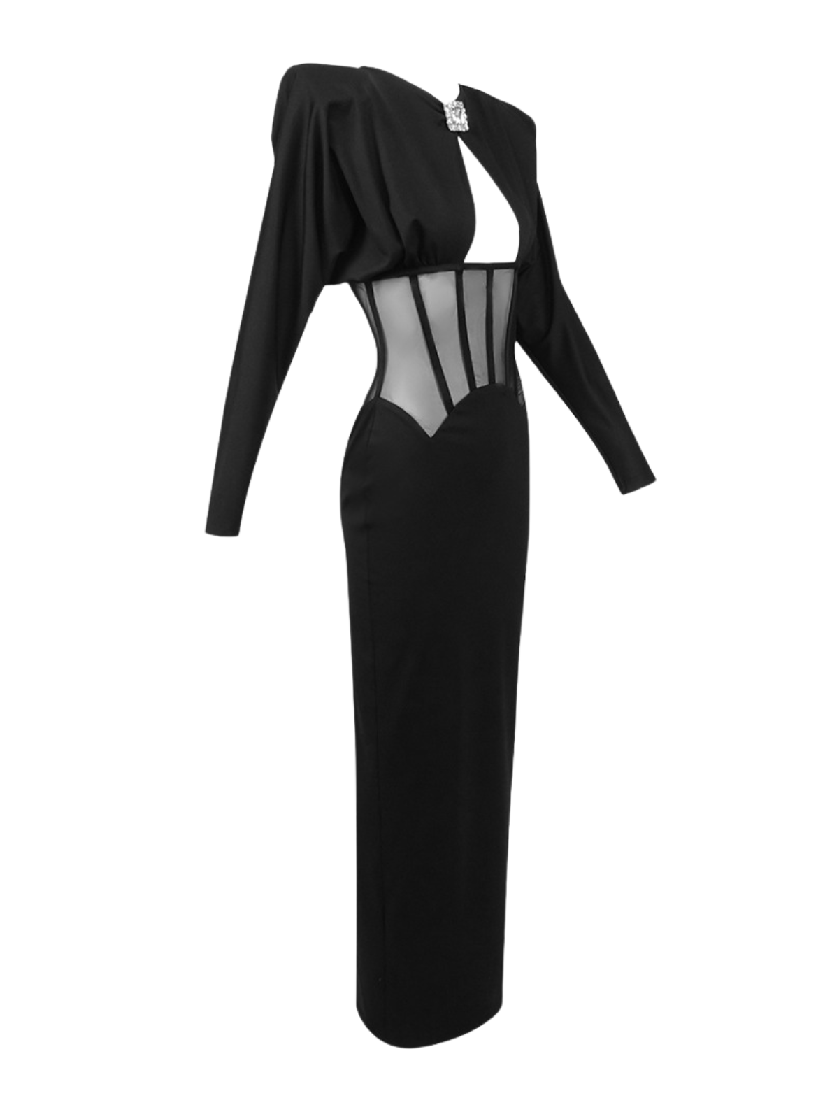 Eidola Cutout Split Maxi Dress