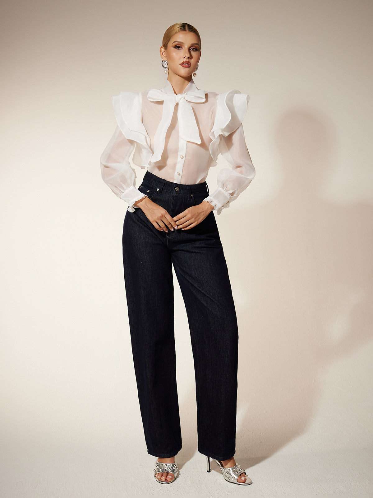 Eiko Bow Ruffle Shirt