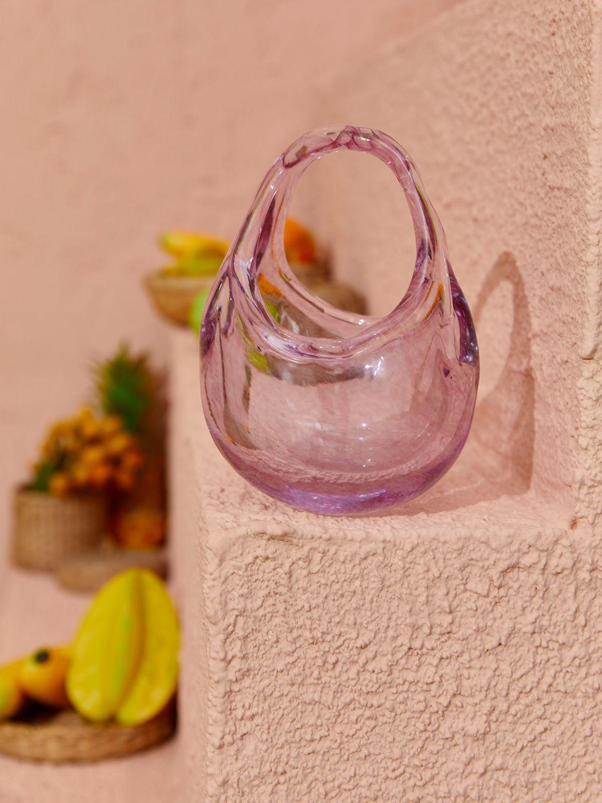 Elvira Pink Glass Bag, a stylish and lightweight accessory for casual to formal wear, showcasing modern design and elegant craftsmanship.
