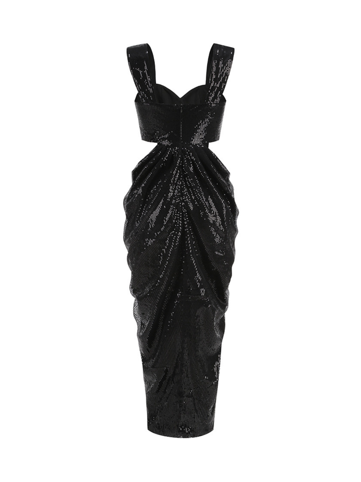 Elythar Flower Sequin Split Maxi Dress