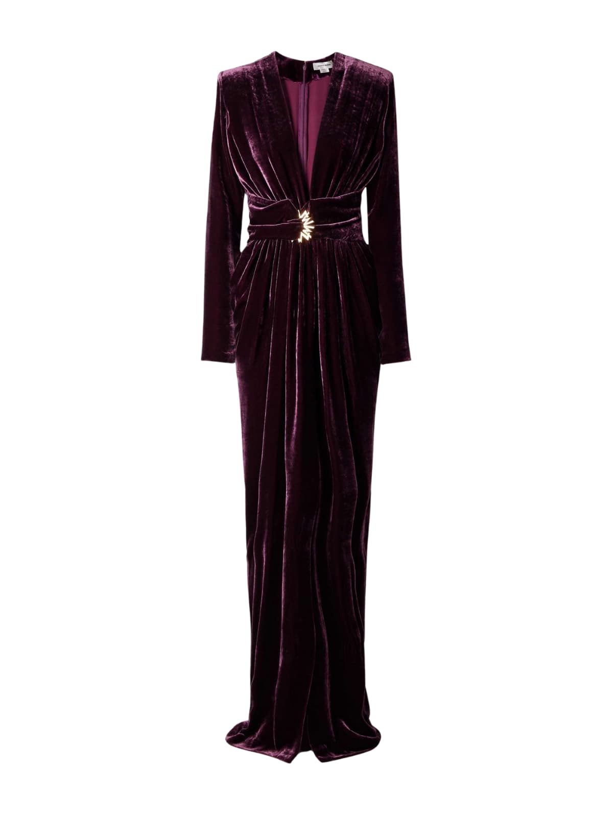 Encodex Plunge Neck Split Maxi Dress
