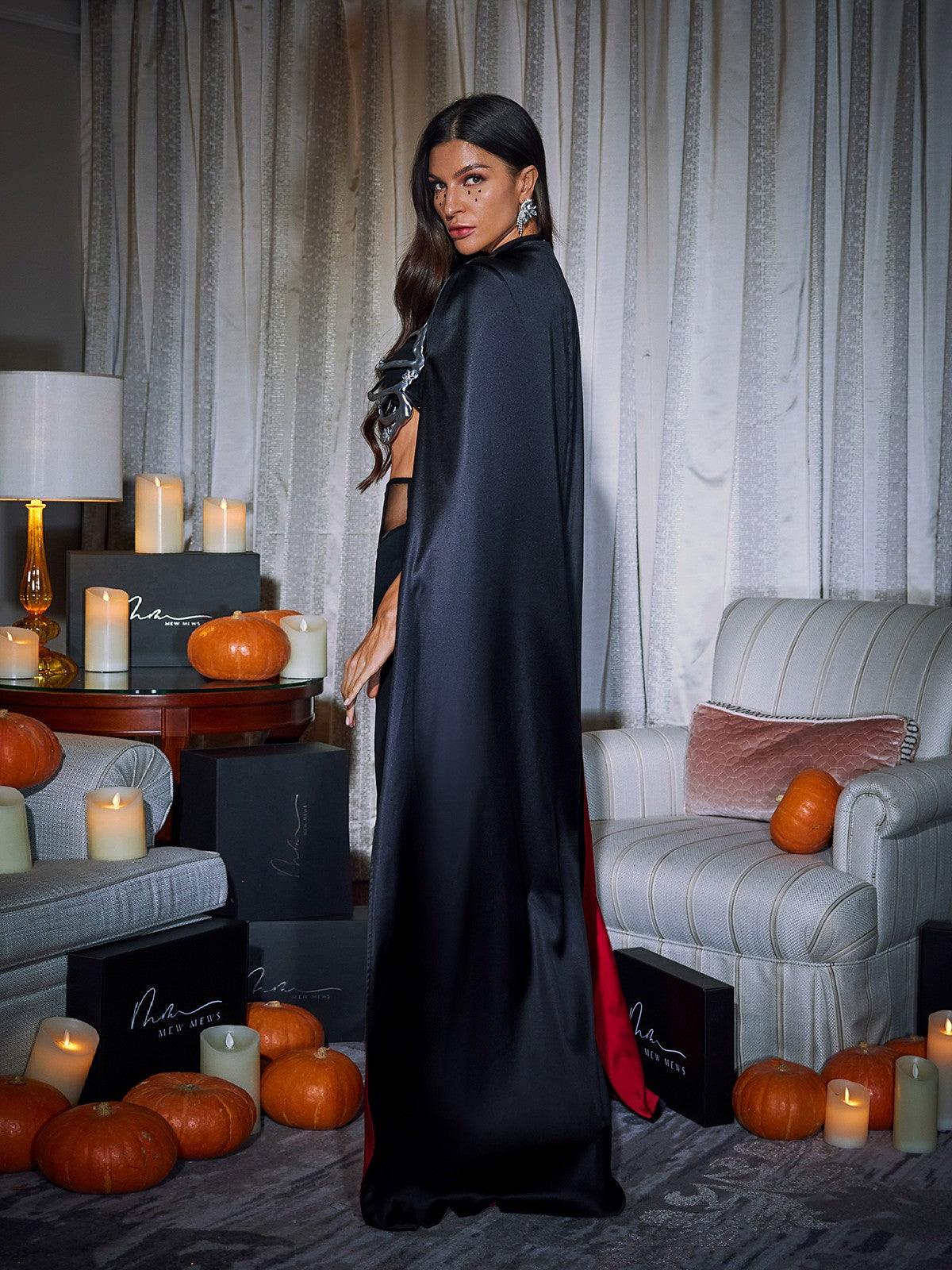 Esther Cape Skirt Three Piece Set featuring stylish cape and comfortable fabric.