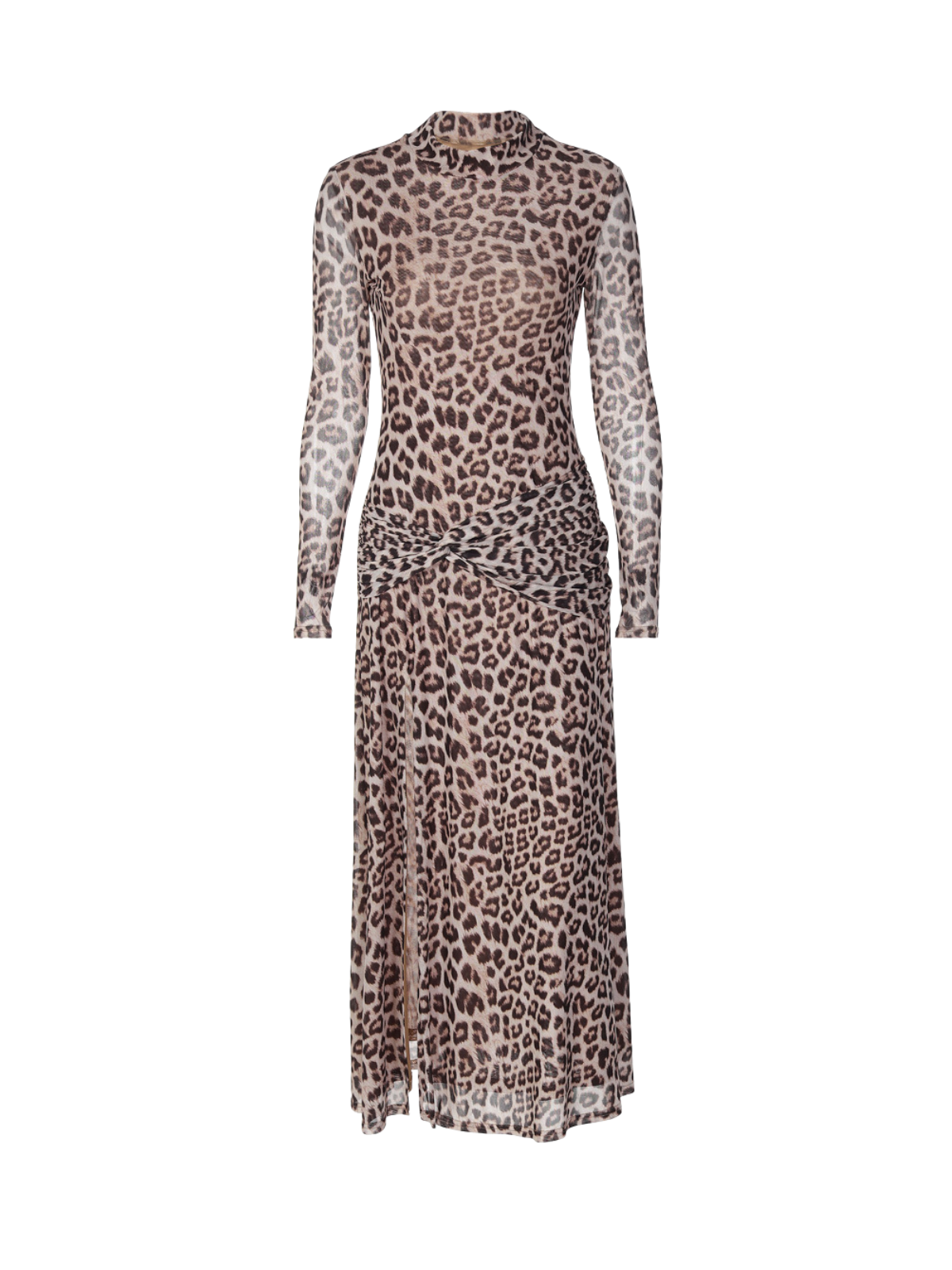 Etherix Leopard Split Midi Dress