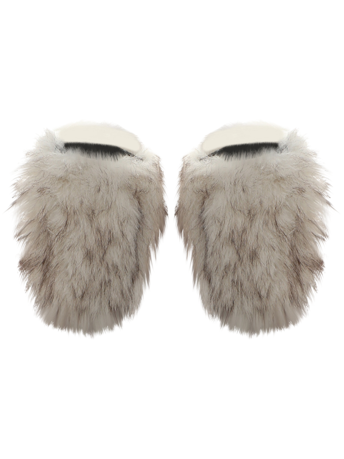 Exodia Plunge Neck Faux Fur Jumpsuit With Footmuffs