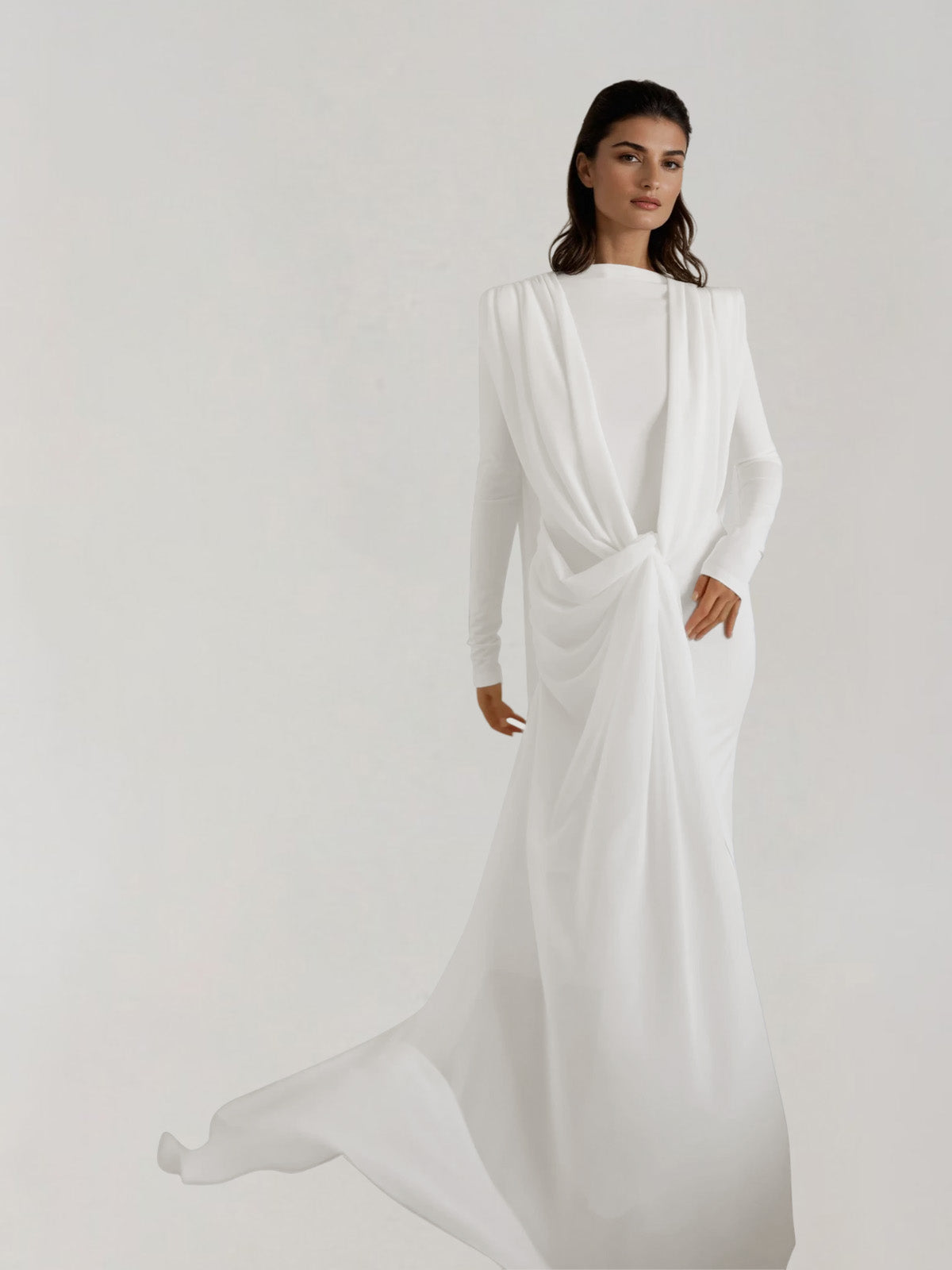 Facetta Shawl Twisted Maxi Dress