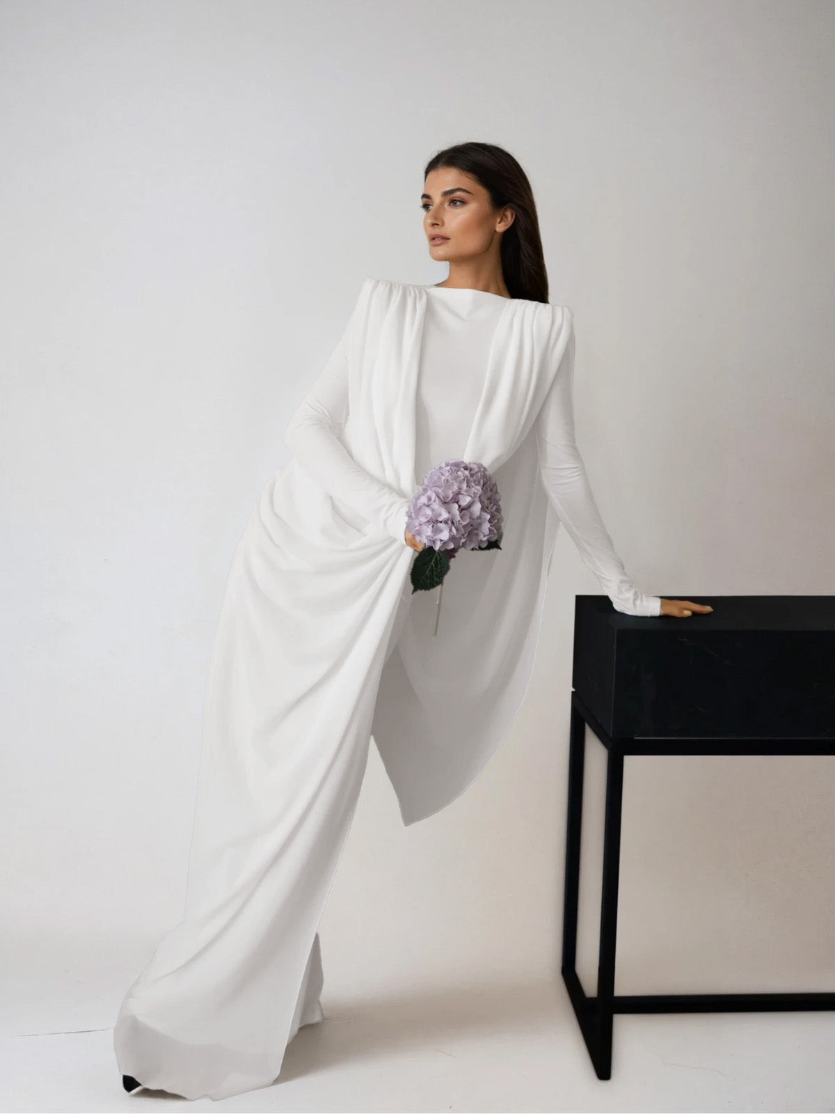 Facetta Shawl Twisted Maxi Dress