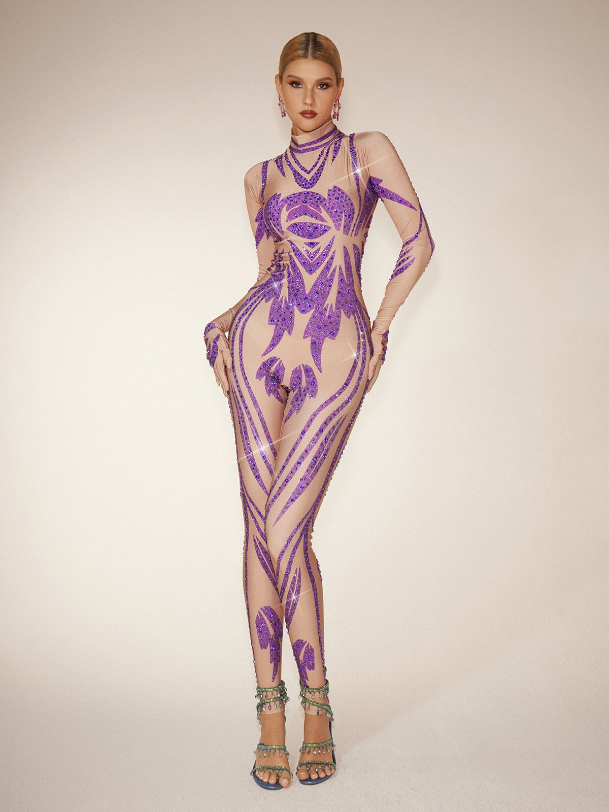 Fervidor Diamond Printed Jumpsuit