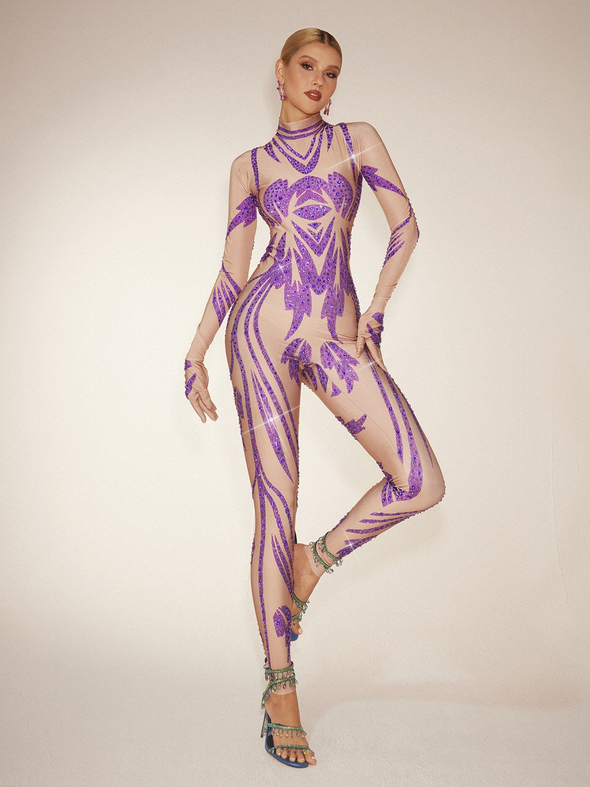 Fervidor Diamond Printed Jumpsuit