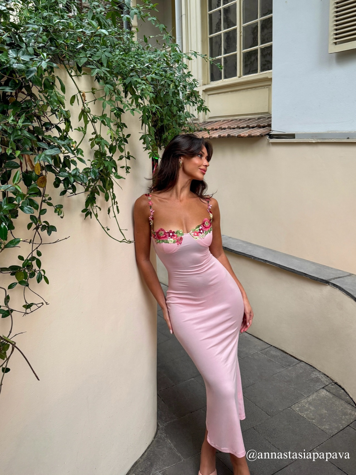 Gentry Flower Embroidered Maxi Dress