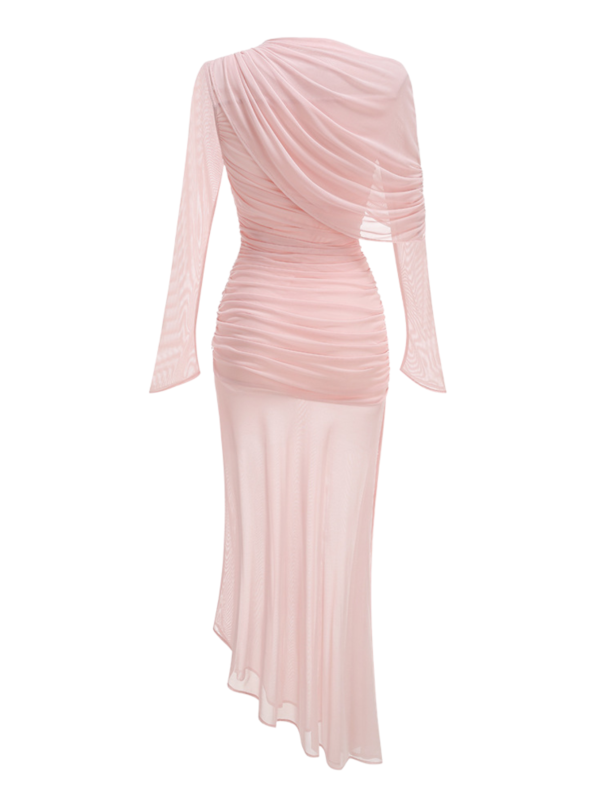 Glacian Long Sleeve Mesh Maxi Dress