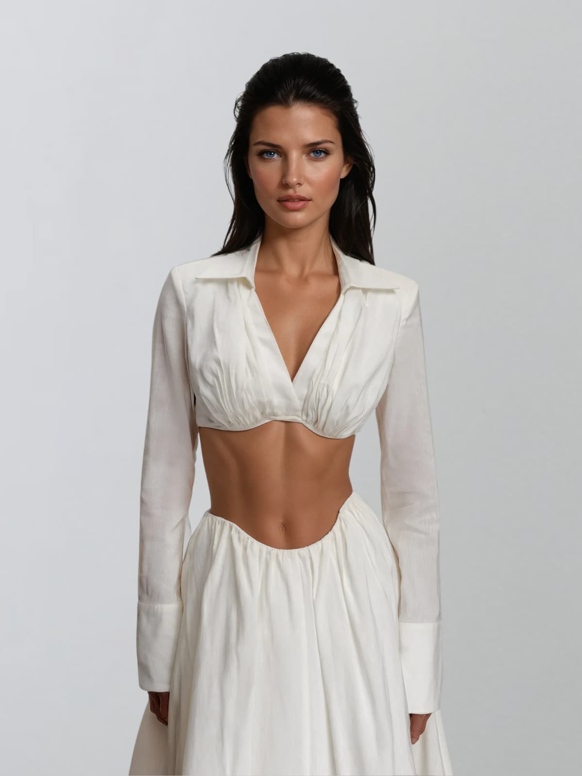 Graviton V Neck Skirt Set