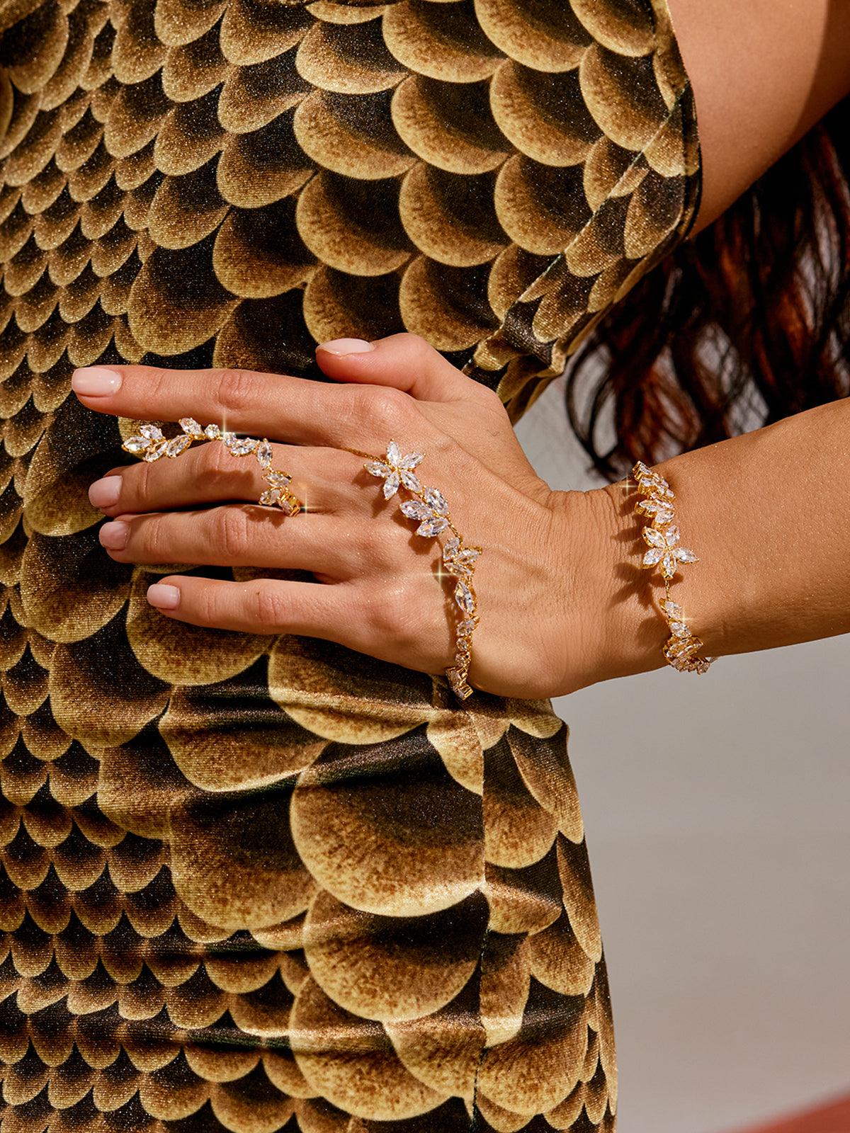 Gumpa Crystal Metal Bracelet