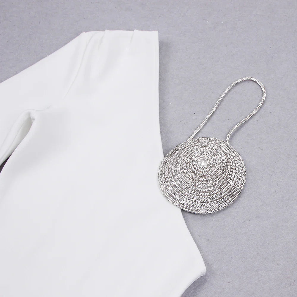 Elegant Designer Stone Mini Dress