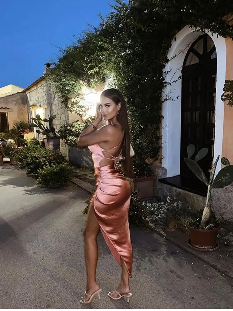 Halter Strapless Long Dress
