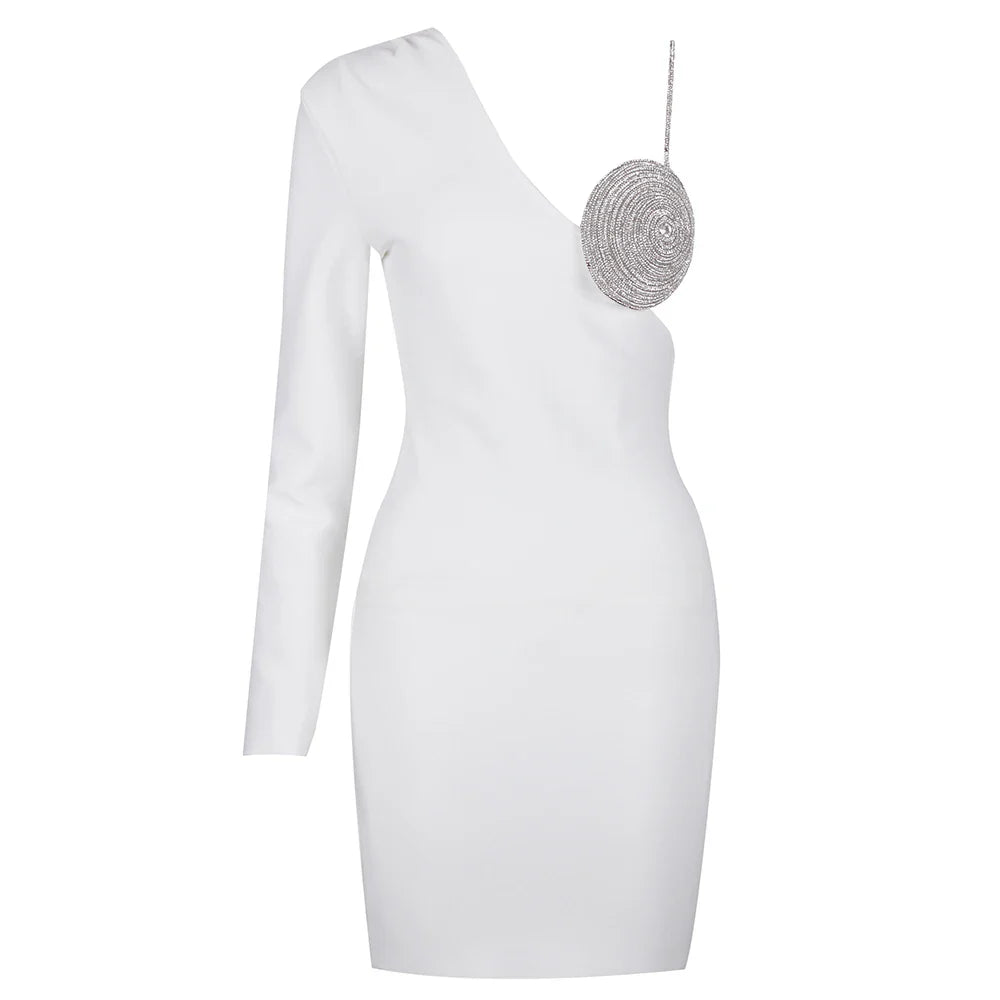 Elegant Designer Stone Mini Dress