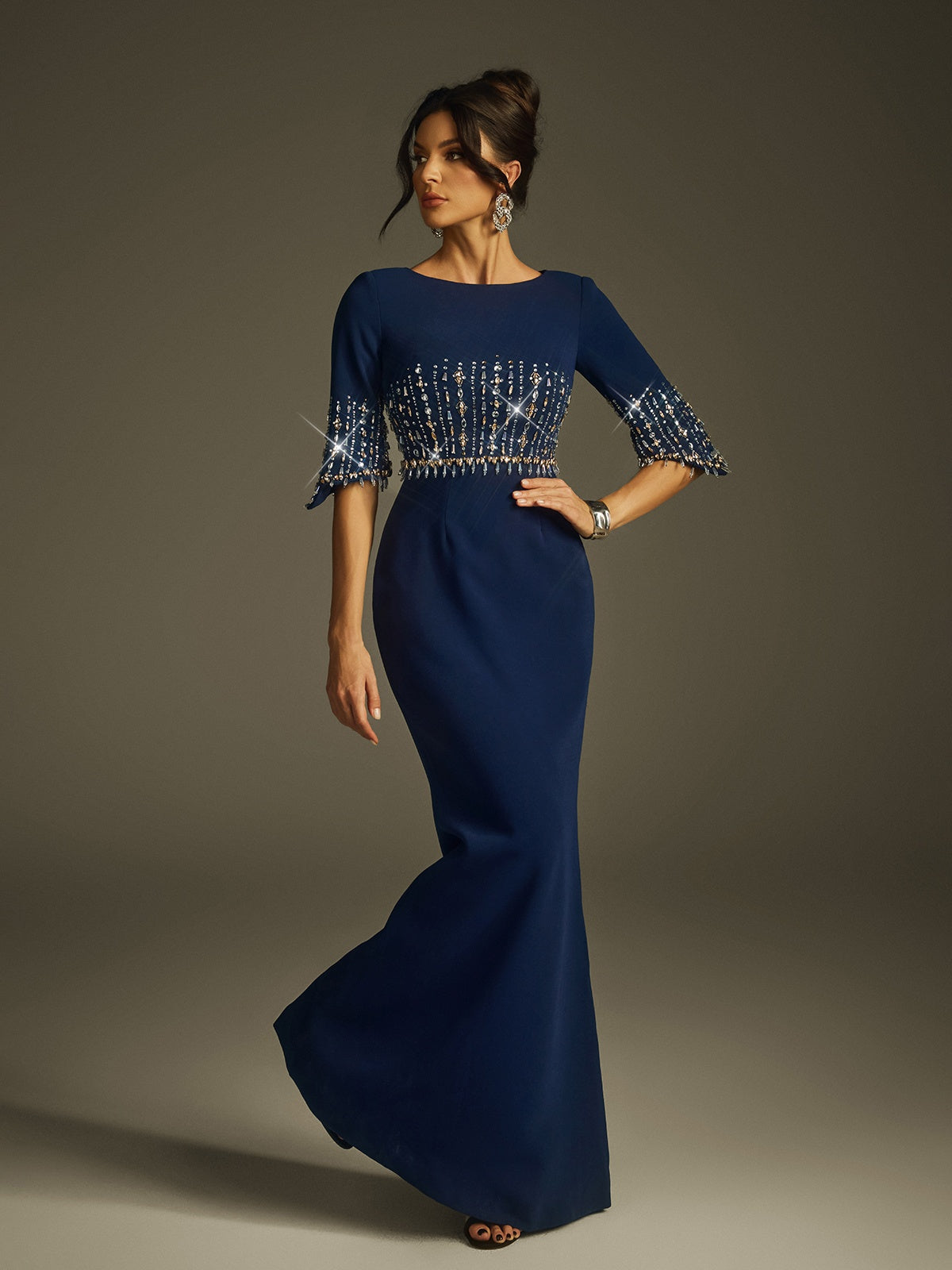 Haelyra Rhinestone Maxi Dress