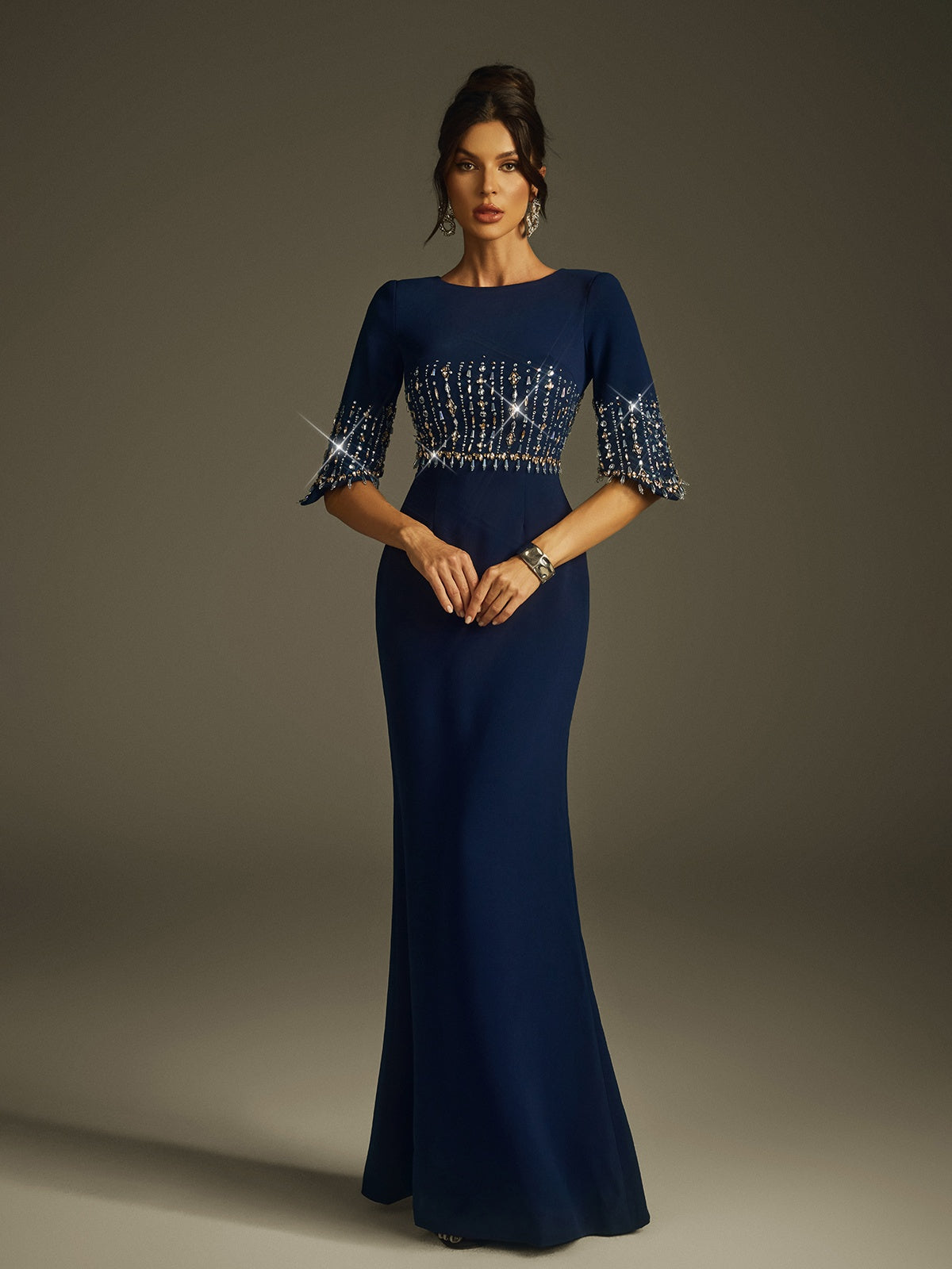 Haelyra Rhinestone Maxi Dress