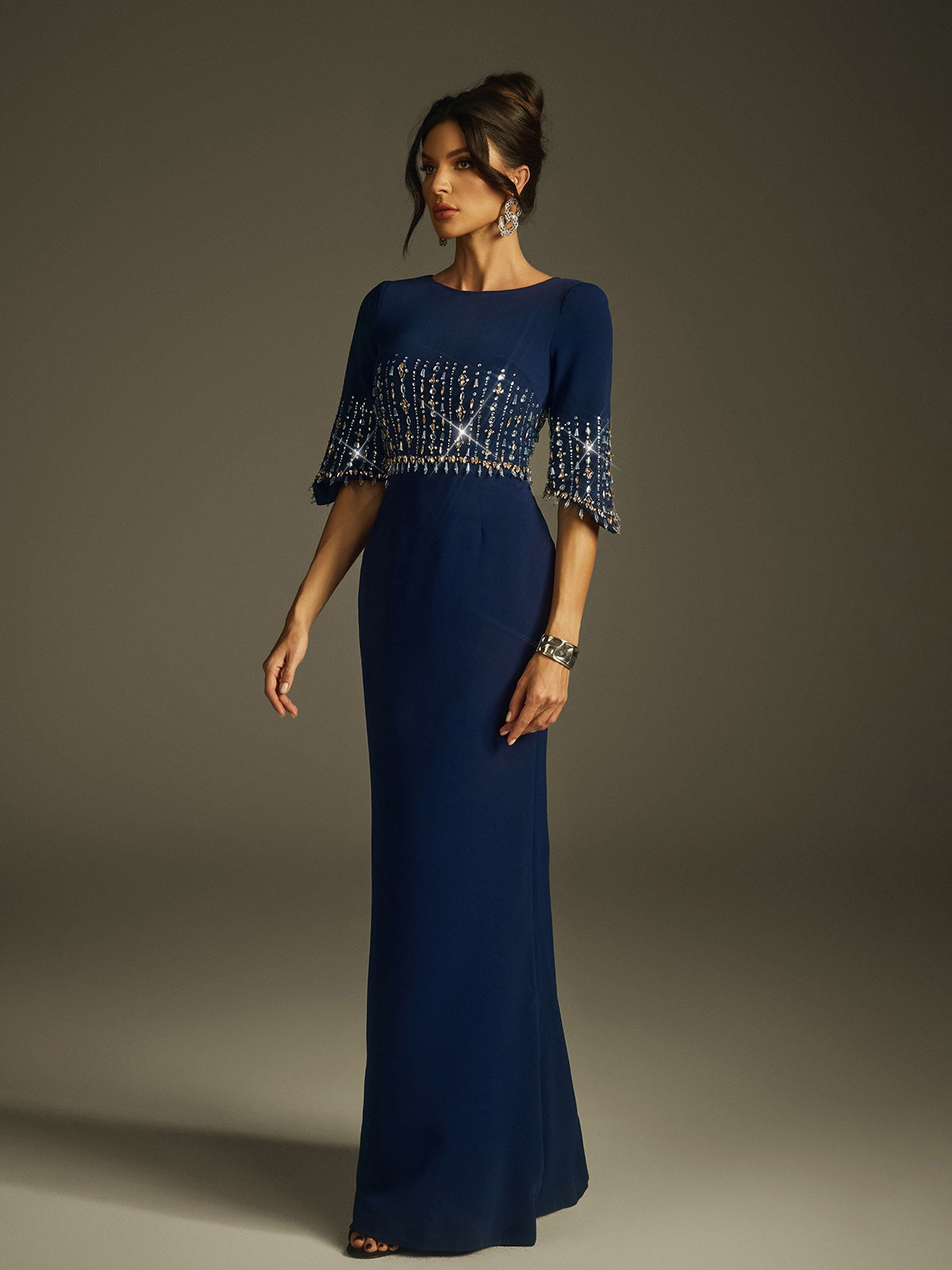 Haelyra Rhinestone Maxi Dress