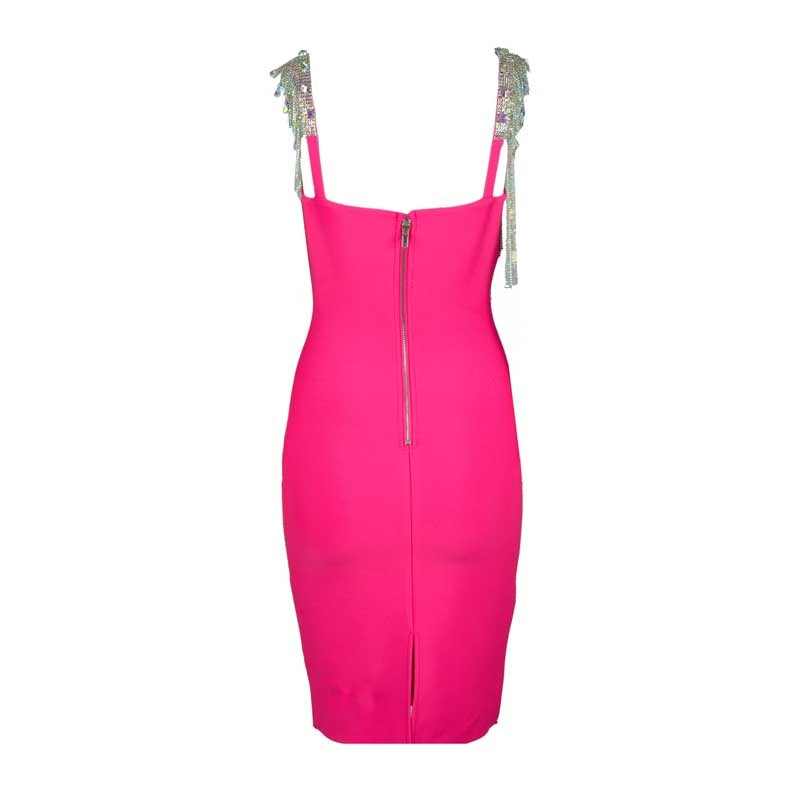 Bandage Tassels And Diamonds party Dress