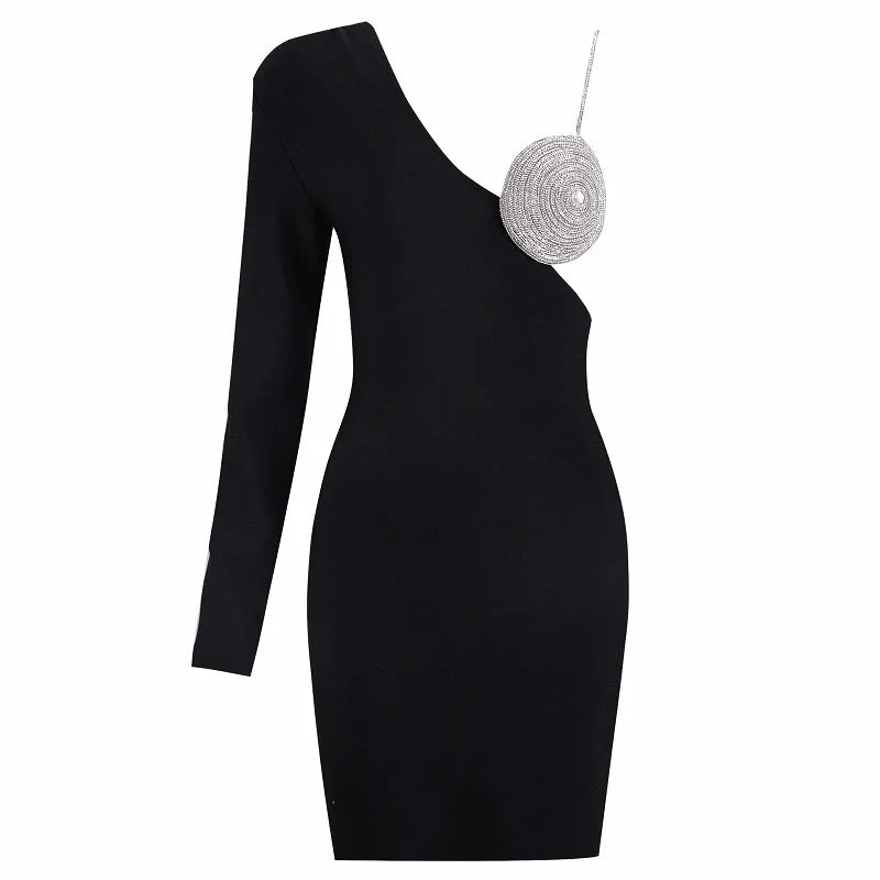 Elegant Designer Stone Mini Dress