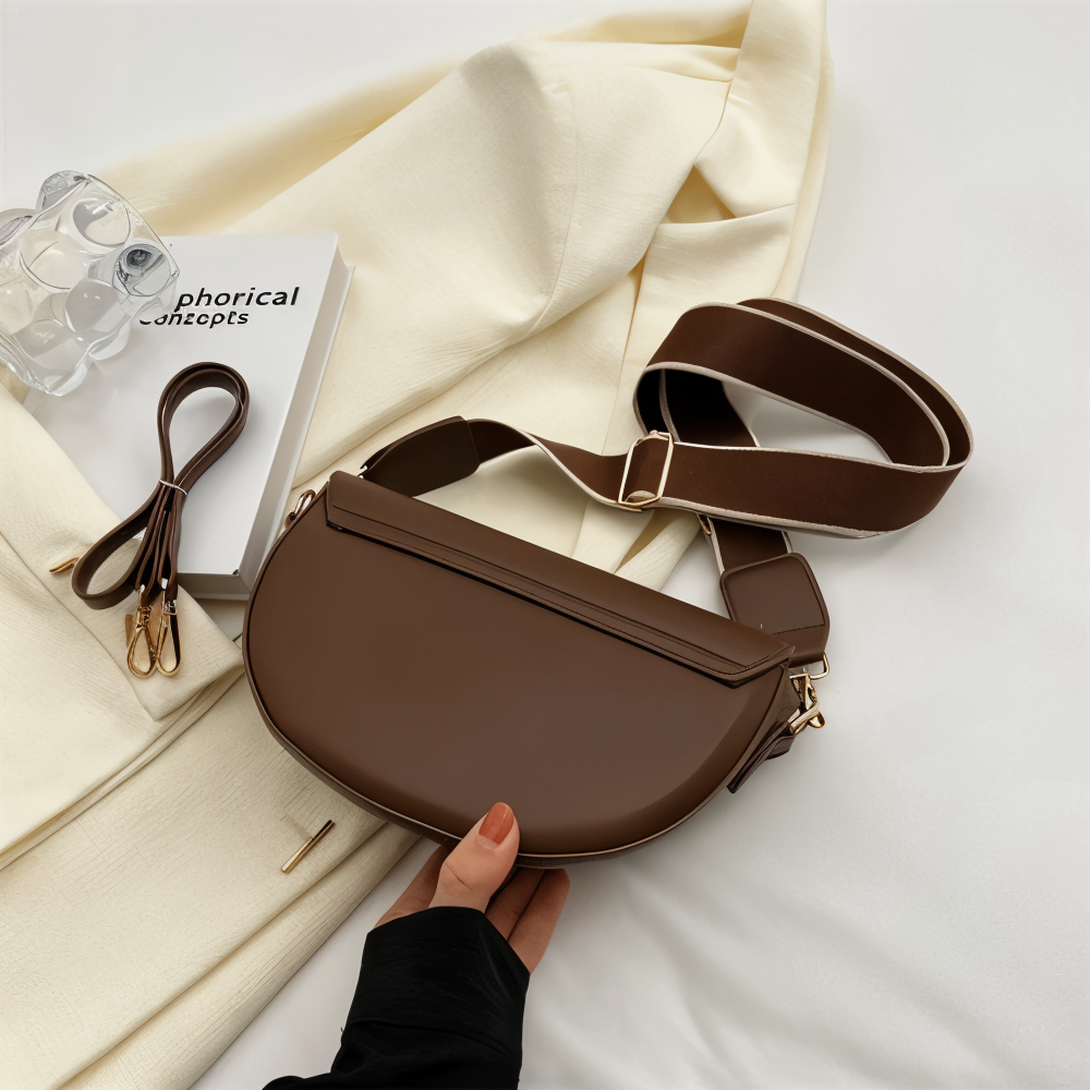 Emma - Curved Flap Crossbody Bag