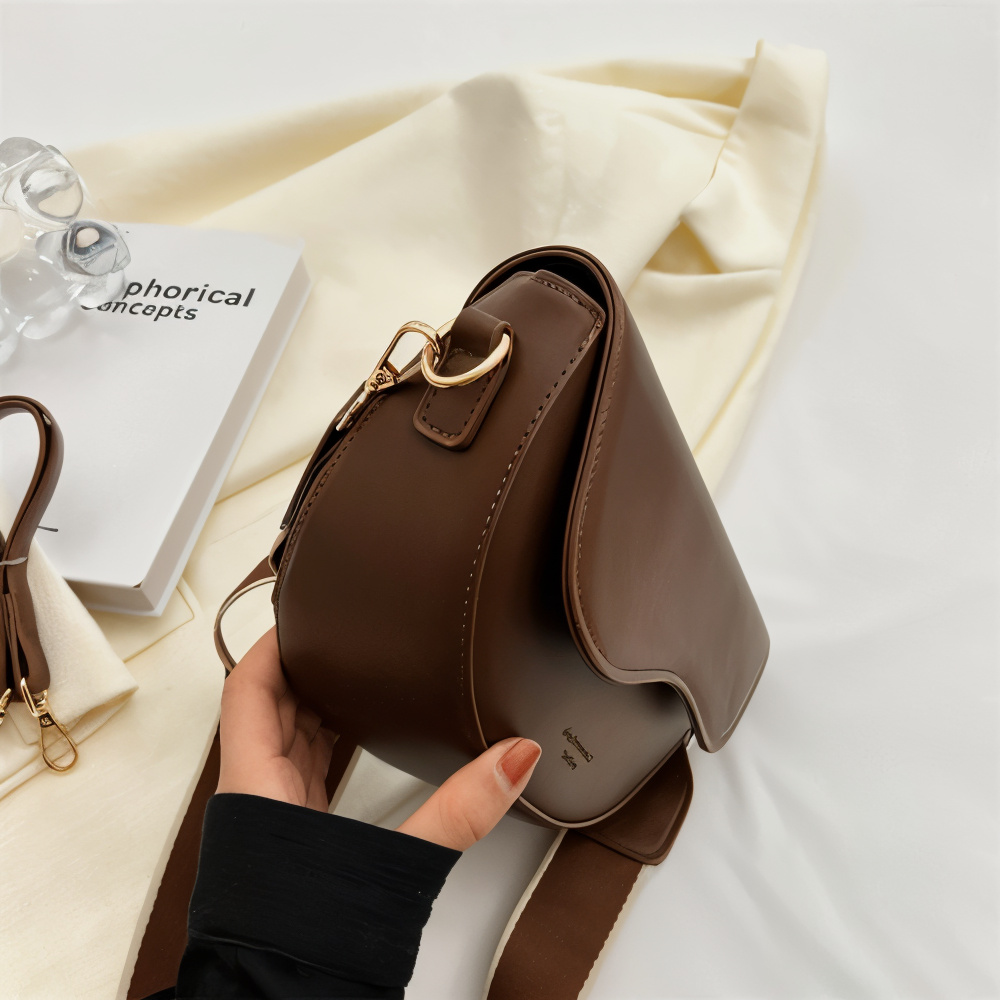 Emma - Curved Flap Crossbody Bag