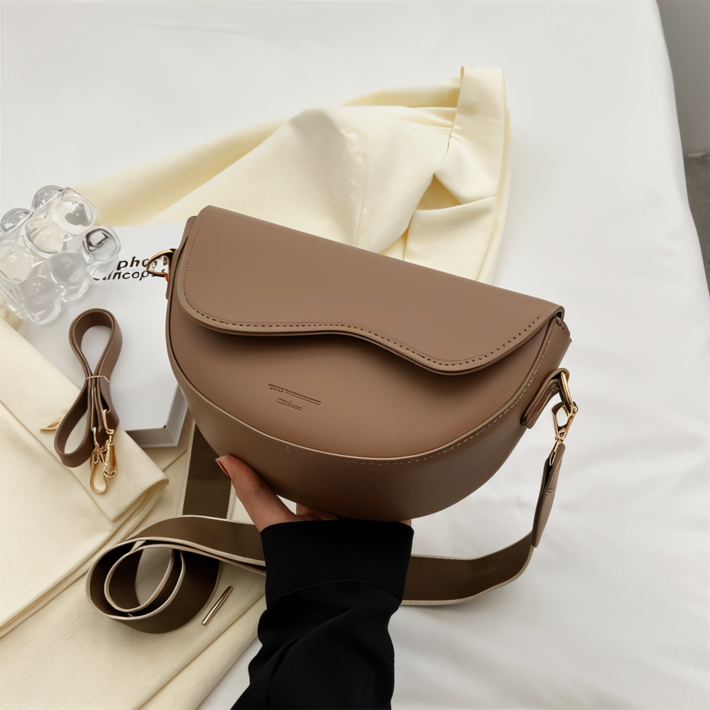Emma - Curved Flap Crossbody Bag