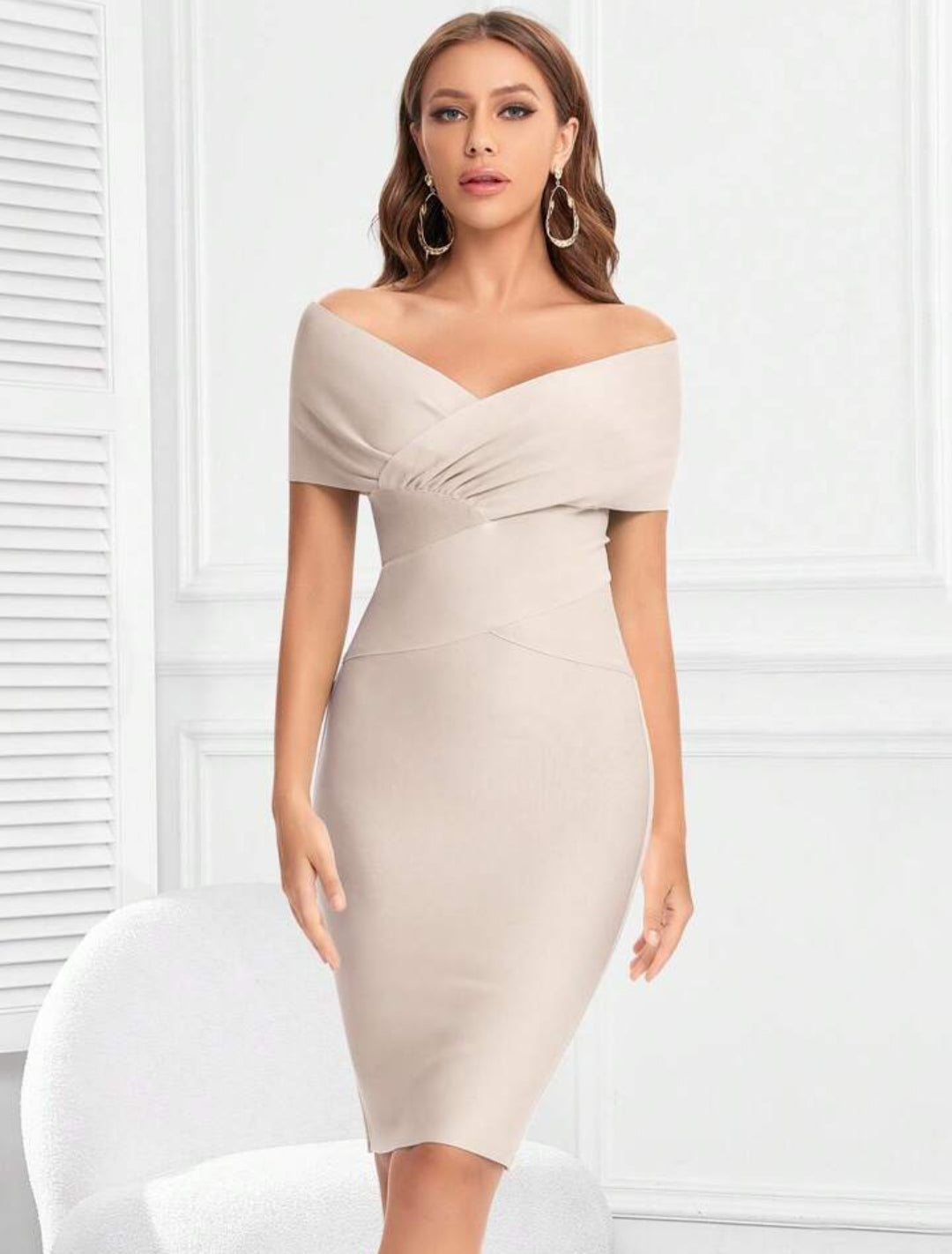 Meiga Off Shoulder Bandage Dress