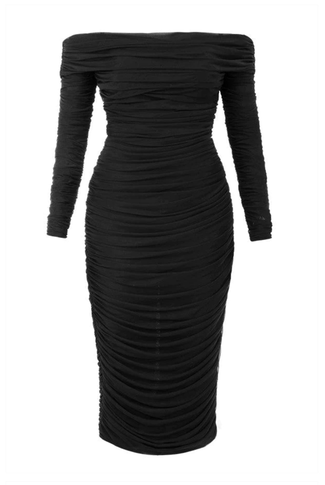 Aliha Elegant Off Shoulder Midi Dress