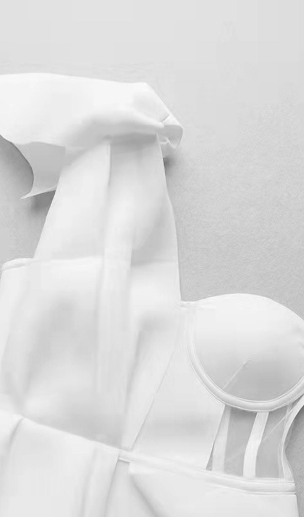 Irregular one-shoulder bow knot Midi Dress