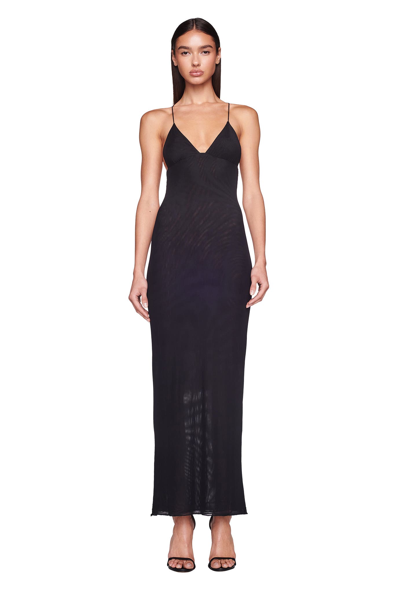 Spaghetti Straps Butterfly Backless Dress