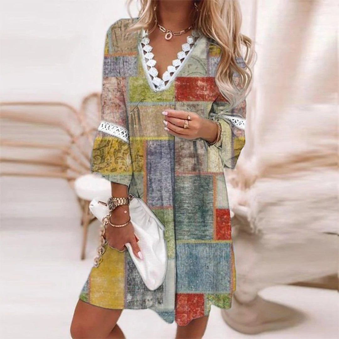 Leah - Lace Trim Summer Dress