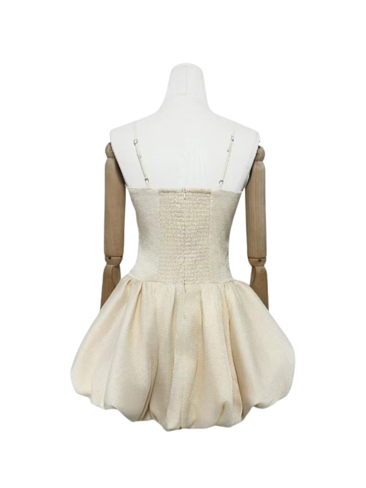 Kapule Spaghetti Flower Satin Mini Dress
