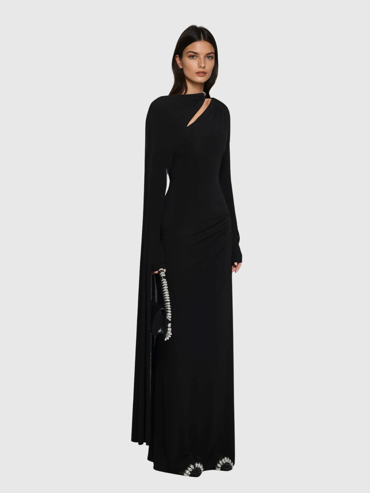 Karida Asymmetric Cutout Maxi Dress