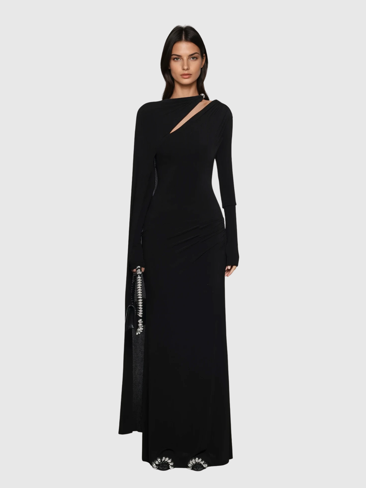 Karida Asymmetric Cutout Maxi Dress