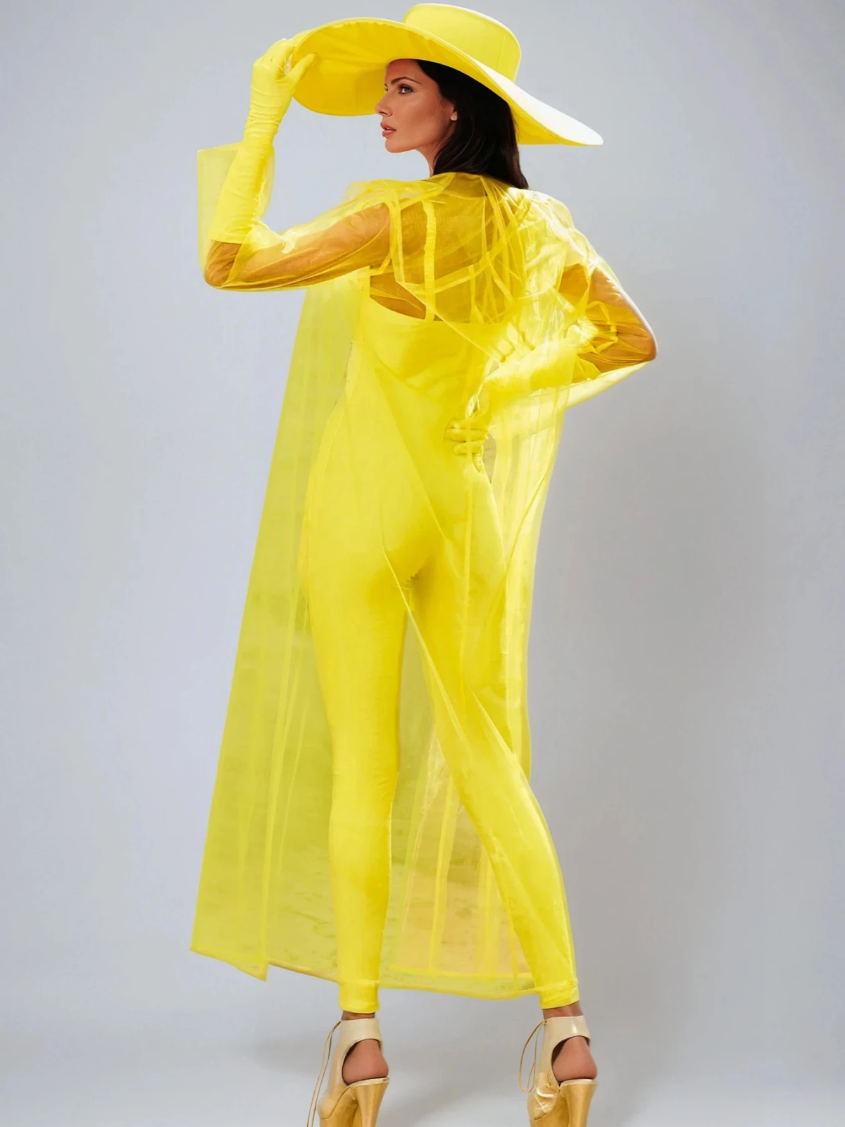 Karlyn Cutout Cape Jumpsuit Set