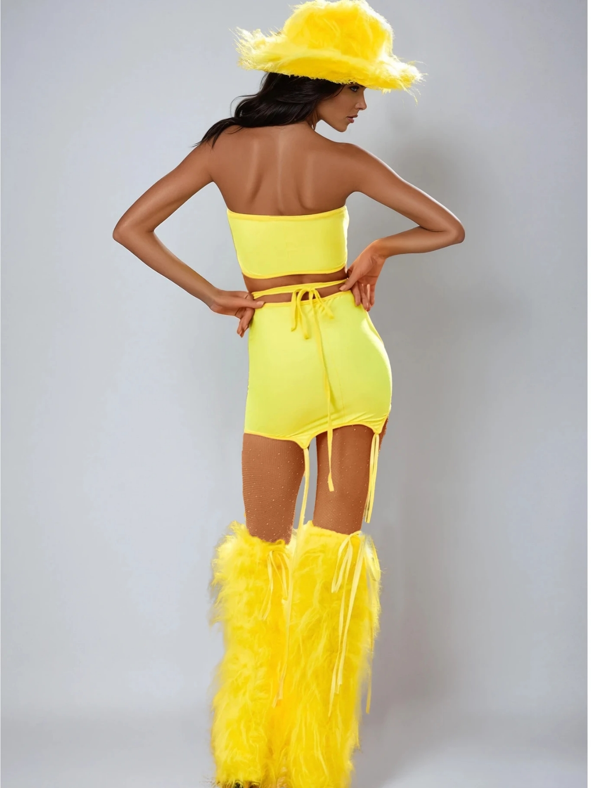 Karma Cutout Feather Skirt Set