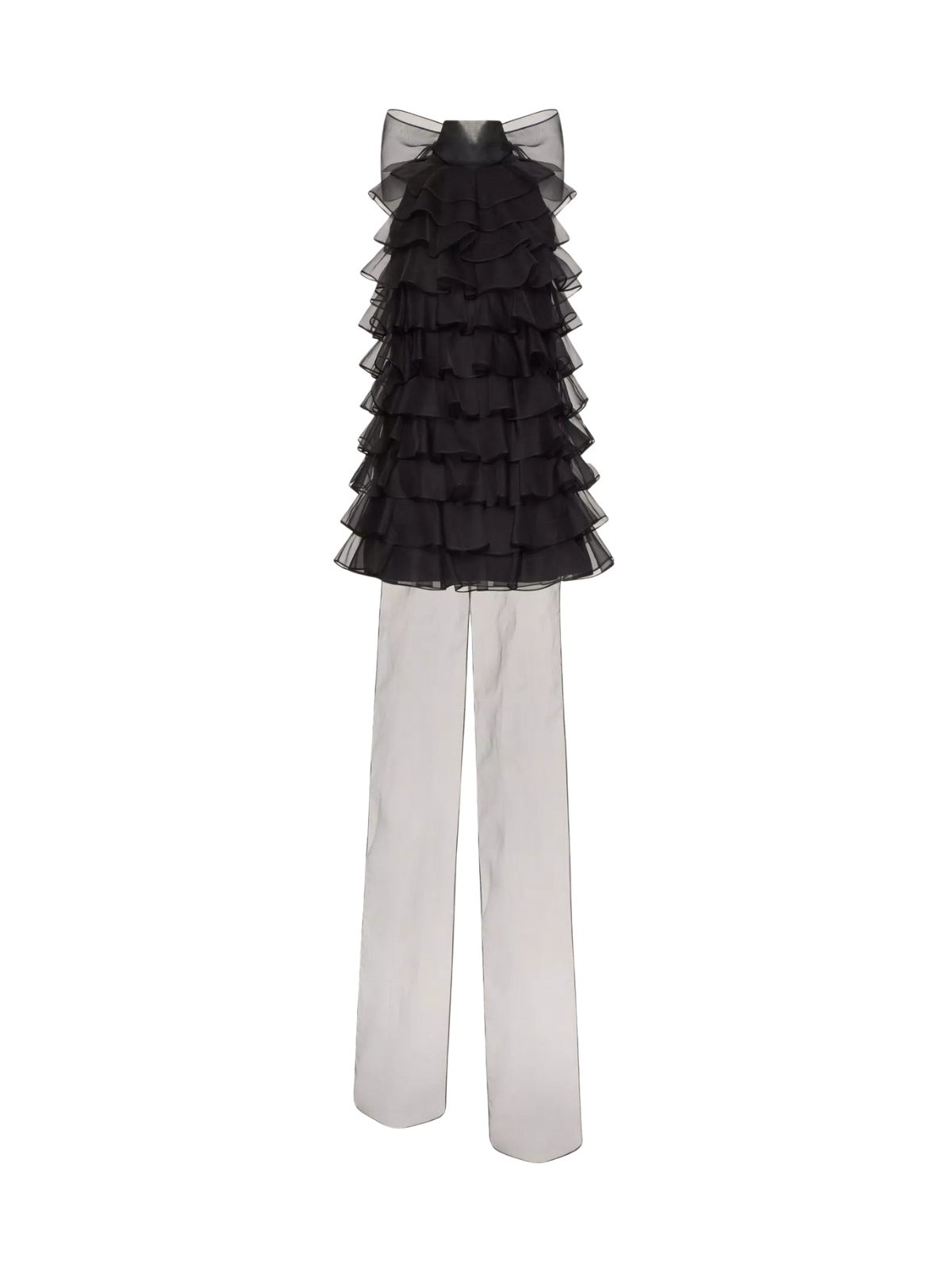 Katelin Tulle Trimmed Mini Dress