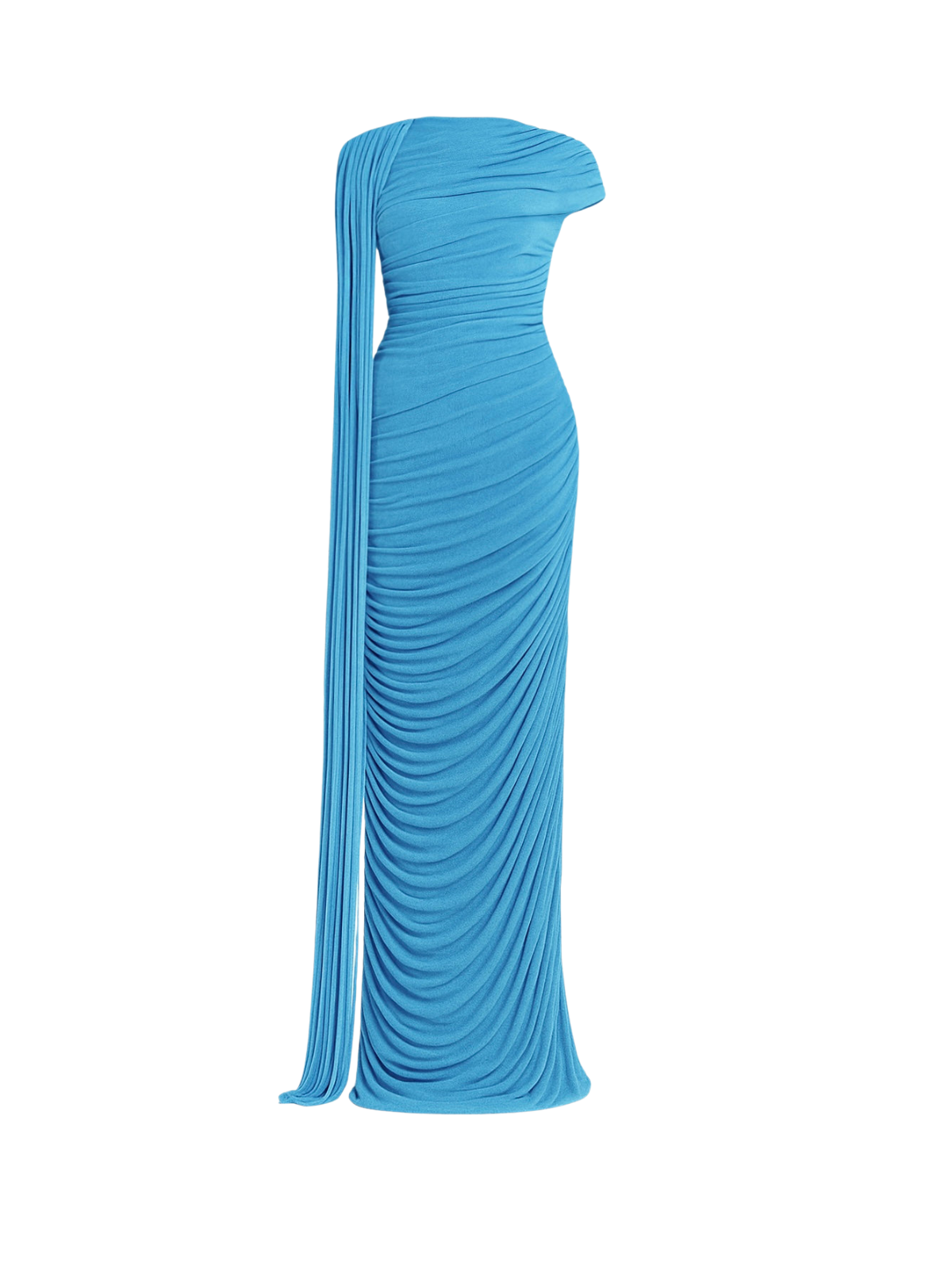Katinka Draped Maxi Dress In Blue