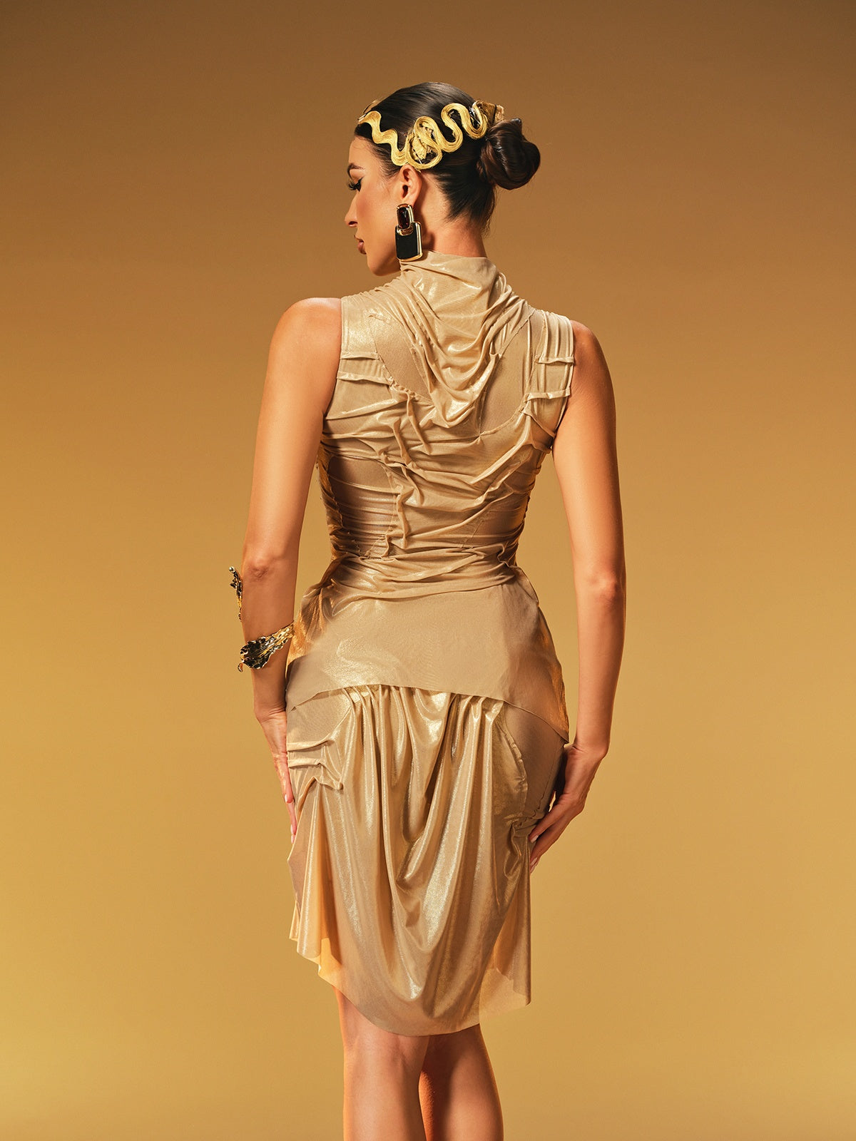 Kryxan Sleeveless Ruched Mini Dress