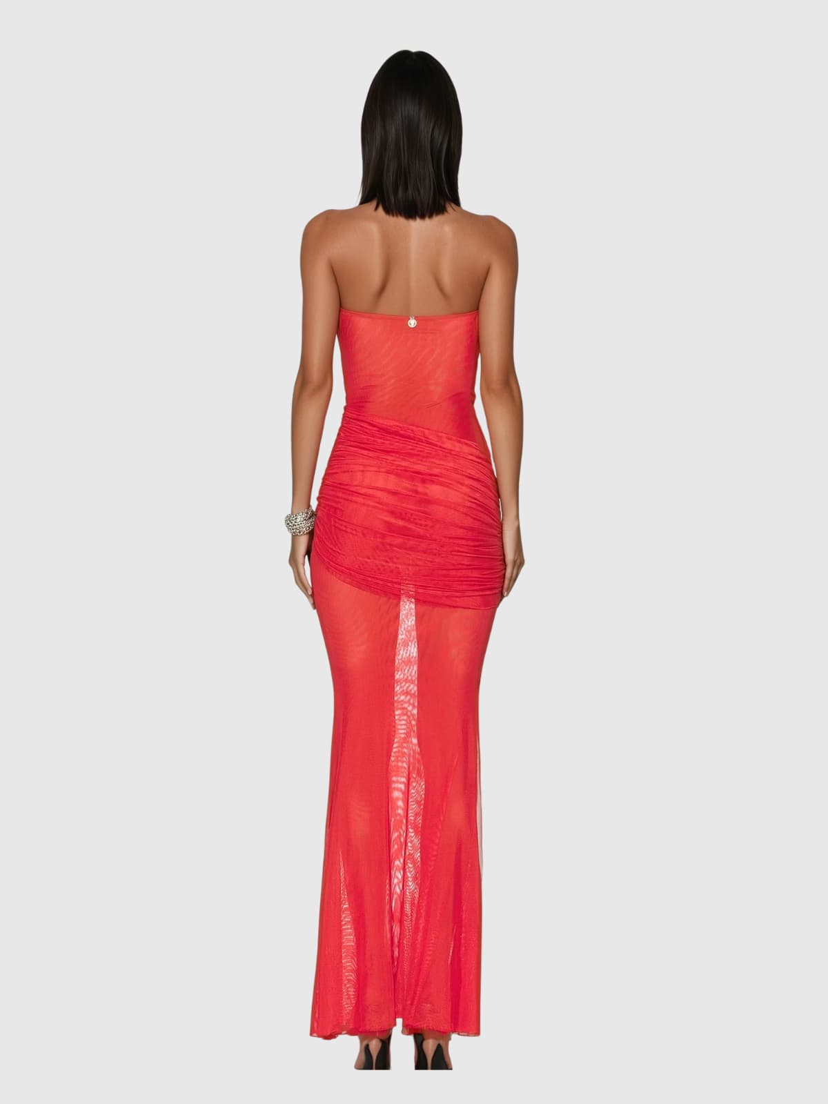Kyrthos Strapless Ruched Maxi Dress
