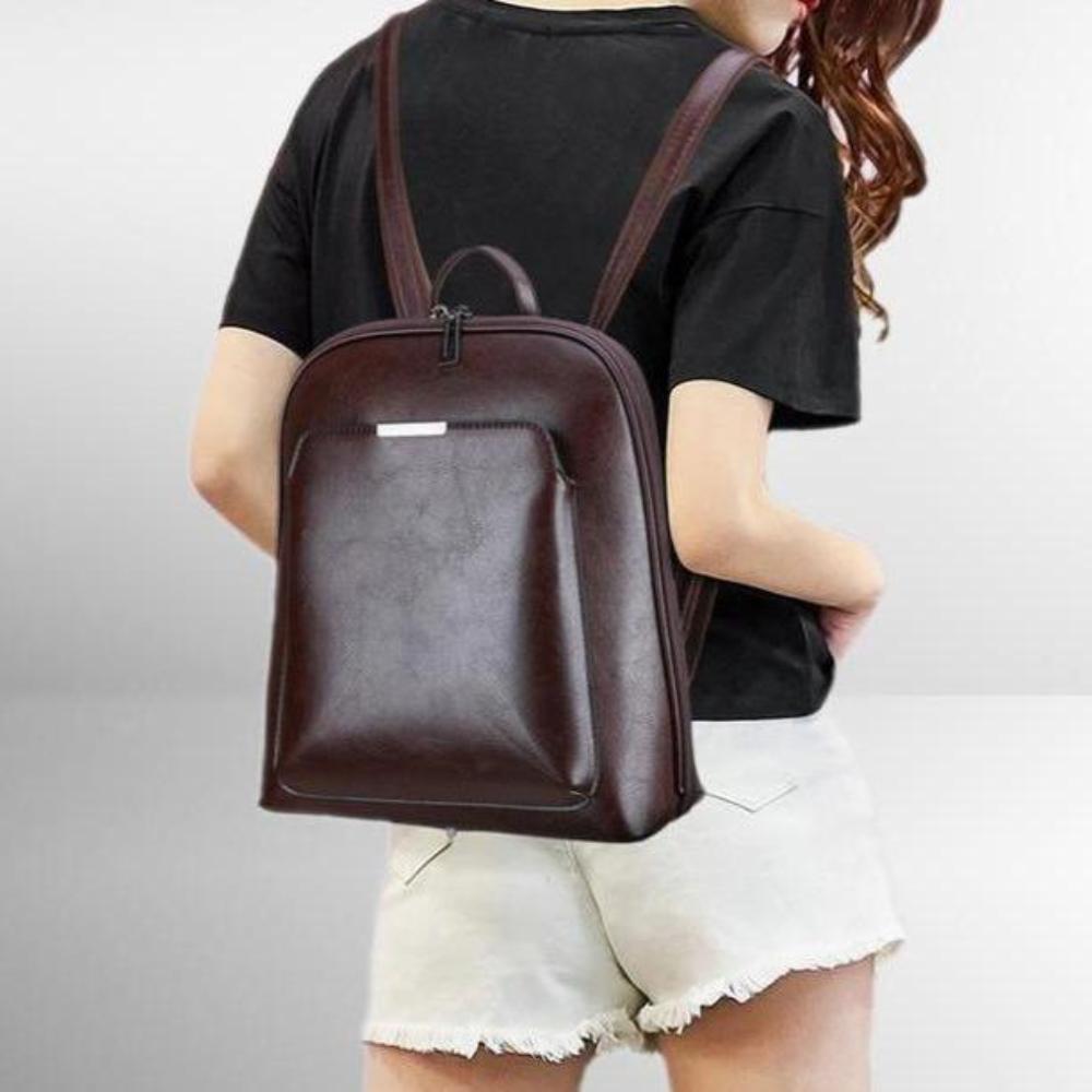 Amanda - Faux Leather Backpack
