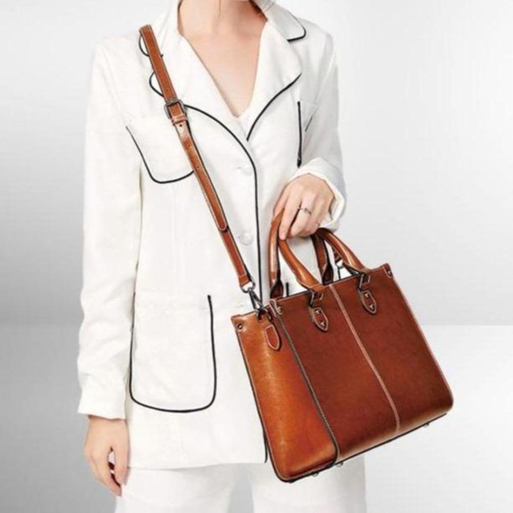Sally - Structured Faux Leather Handbag