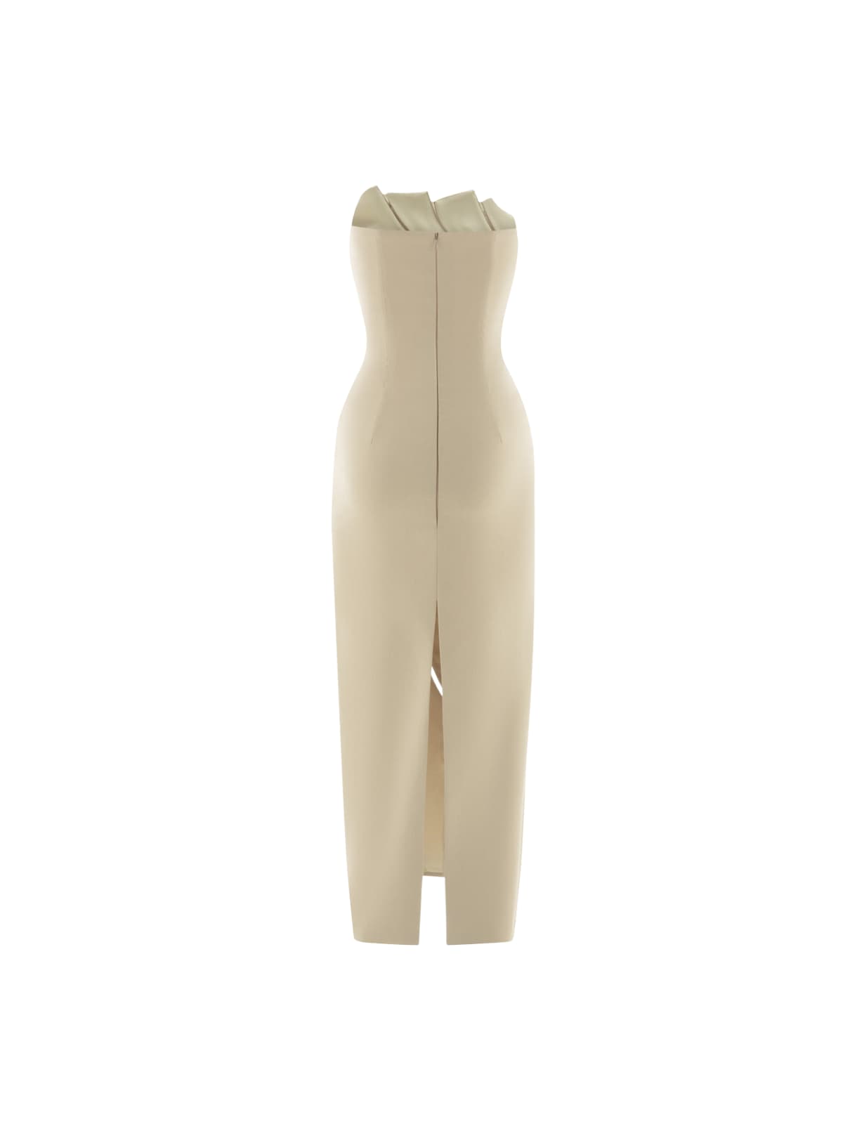 Laethar Strapless Maxi Dress In Khaki